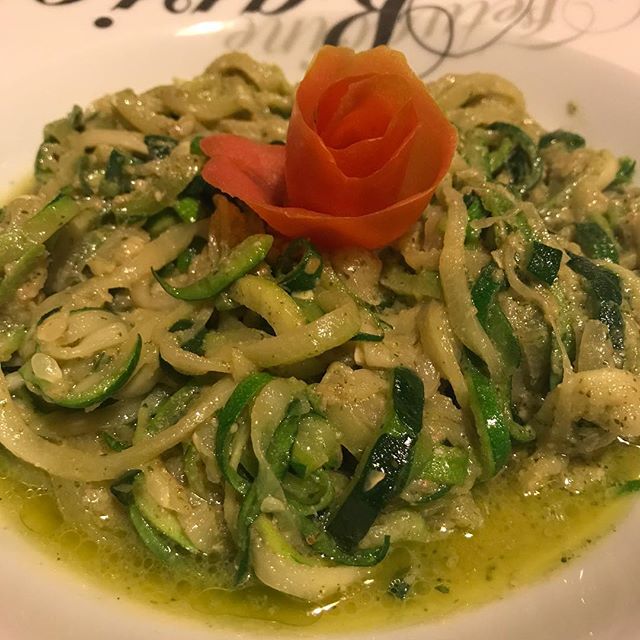 Made love to this delicious masterpiece last night. Zucchini vegan pesto pasta in Mexico:)