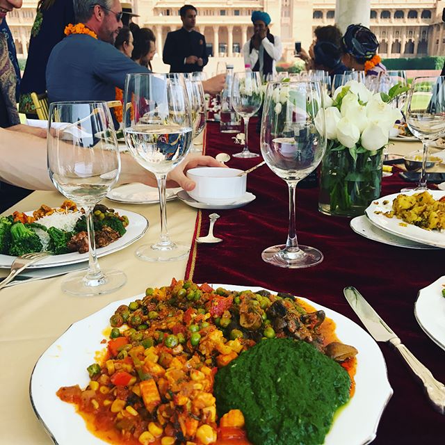 Just having a feast at the Palace Umaid Bhawan. It's the largest private estate in India. This was also one of the largest plates of food I ate in my life